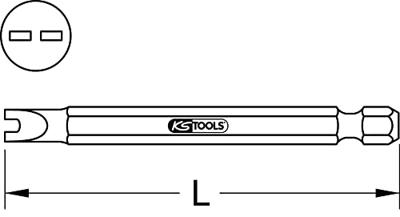KS Tools 911.7723 Spanner-bit 4 mm Speciaal staal E 6.3 5 stuk(s)