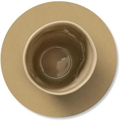 LIND DNA - Glass Mat Circle - Onderzetter 10cm Nupo Khaki