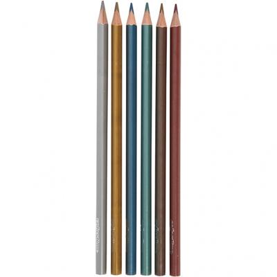 Creativ Company Driehoekige kleurpotloden - metallic, 6st.