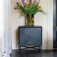 Richmond Nachtkastje 'Blax' Eikenhout en staal, kleur zwart - thumbnail
