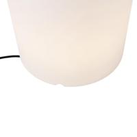 QAZQA Smart buiten vloerlamp bloempot wit IP65 incl. LED Wifi A60 - - thumbnail