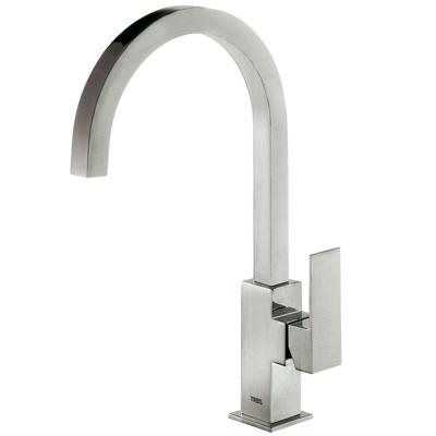 Wastafelmengkraan Tres Cuadro Exclusive 1-Hendel Uitloop Gebogen 24 cm Vierkant RVS Tres Wastafelmengkraan Tres Cuadro Exclusive 1-Hendel Uitloop Gebogen 24 cm Vierkant RVS Tres