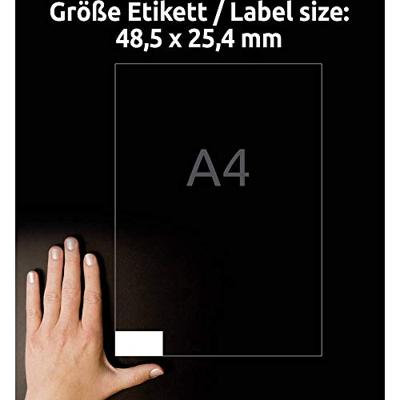 Avery-Zweckform 4780 Universele etiketten 48.5 x 25.4 mm Papier Wit 1200 stuk(s) Permanent hechtend Inkjet, Laser (zwart/wit), Laser (kleur), Kopiëren Avery-Zweckform 4780 Universele etiketten 48.5 x 25.4 mm Papier Wit 1200 stuk(s) Permanent hechtend Inkjet, Laser (zwart/wit), Laser (kleur), Kopiëren
