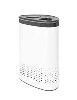 Brabantia wasbox 55 liter met kunststof deksel white - thumbnail