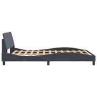 Bedframe met hoofdeinde fluweel donkergrijs 140x190 cm - thumbnail
