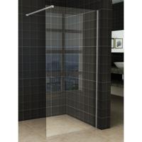 Wiesbaden Inloopdouche Slim Glasplaat Helder 8 mm Nano - 50 cm - thumbnail