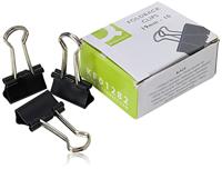 Q-CONNECT foldbackclip, zwart, 19 mm, doosje van 10 stuks - thumbnail