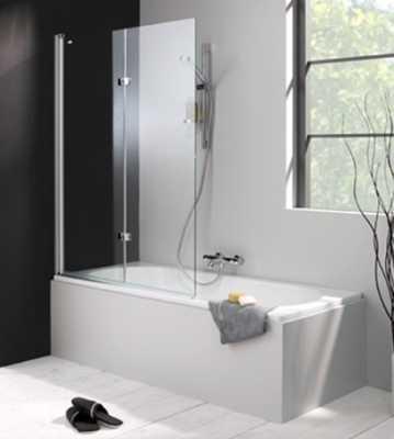 Huppe 501 Design Badklapwand Deur Links 100x150 Cm. Matzilver-helder Glas Huppe 501 Design Badklapwand Deur Links 100x150 Cm. Matzilver-helder Glas