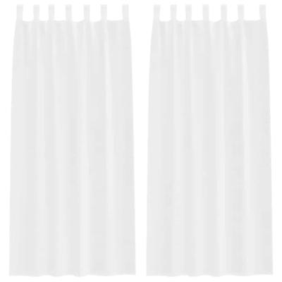 Voile Gordijn met gordijnen 2 pcs Wit 245 x 140 cm Polyester