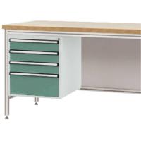Manuflex ZB4822.0001 Behuizing onderbouw voor alu-werkbanken, gebruiksh. 500 mm met 4 lades, voor tafel diepte 800 mm - thumbnail