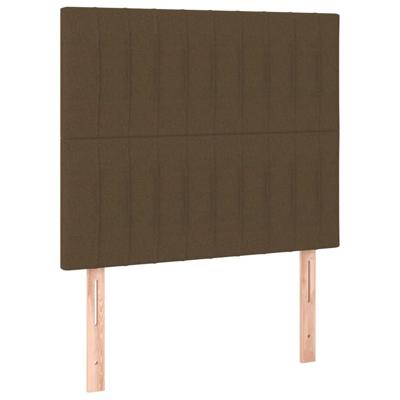 Bedframe zonder matras 80x200 cm stof donkerbruin