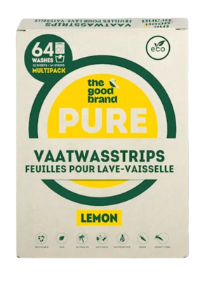 The Good Brand Pure Vaatwasstrips Lemon The Good Brand Pure Vaatwasstrips Lemon