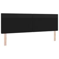 Hoofdbord met LED -striplichten Wandgemonteerd Zwart 180 cm PVC - thumbnail