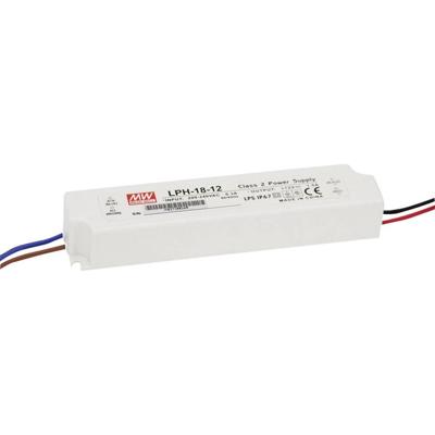 MEAN WELL LPH-18-12 LED-driver, LED-transformator Constante spanning, Constante stroomsterkte 18 W 0 - 1.5 A 12 V/DC Niet dimbaar, Overbelastingsbescherming 1 MEAN WELL LPH-18-12 LED-driver, LED-transformator Constante spanning, Constante stroomsterkte 18 W 0 - 1.5 A 12 V/DC Niet dimbaar, Overbelastingsbescherming 1