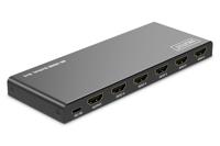 Digitus DS-55334 HDMI-switch 1 + 5 poorten LED-weergave, Met afstandsbediening, Ultra HD-geschikt, Met metalen behuizing, Individueel schakelbaar, Met - thumbnail