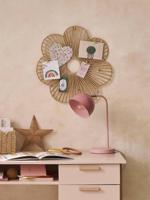 Collage van bloemen van papierkoord beige - thumbnail