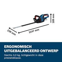 Bosch Professional GHE 18V-60 Heggenschaar Accu 18 V Li-ion - thumbnail