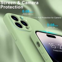 Lunso - iPhone 15 Pro - Hoesje Flexibel silicone Backcover - Lime Groen - thumbnail