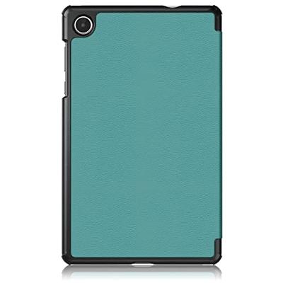 Lunso - Lenovo Tab M8 Gen 4 (8 inch) - Tri-Fold Bookcase hoes - Groen Lunso - Lenovo Tab M8 Gen 4 (8 inch) - Tri-Fold Bookcase hoes - Groen