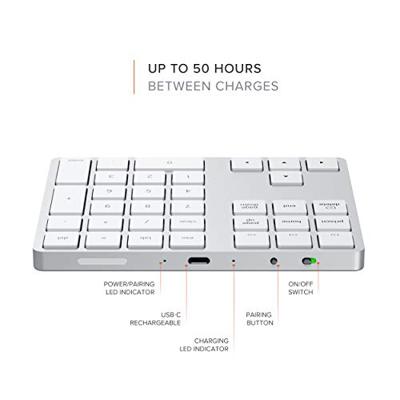 Satechi Extended wireless keypad - Silver Satechi Extended wireless keypad - Silver