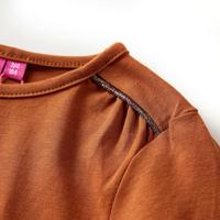 Kindershirt met lange mouwen hertenprint 92 cognackleurig - thumbnail