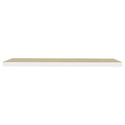 VidaXL Wandschappen zwevend 2 st 90x23,5x3,8 cm mdf eikenkleurig wit