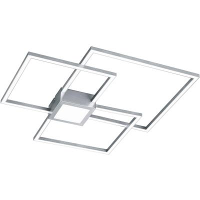 Trio Vierkante plafondlampHydra 65cm grijs - 676210407