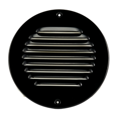 Aluminium Rond Schoepenrooster Opbouw - 200mm Zwart (1-r200z)