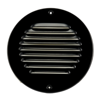 Aluminium Rond Schoepenrooster Opbouw - 200mm Zwart (1-r200z) - thumbnail