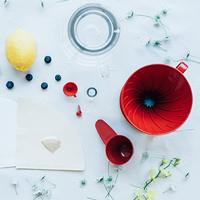 Hario V60 dripper plastic - maat 02 rood - thumbnail