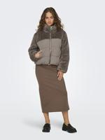Only Onlwanja Fur Puffer Mix Jacket Noos Otw Jackets Walnut - thumbnail