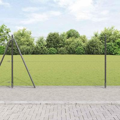 VidaXL Afrasteringspaal grijs 25 x 1,2 m (36 mm gaas) staal