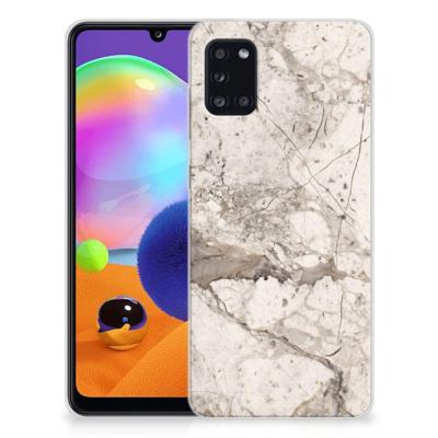 Samsung Galaxy A31 | TPU | Siliconen hoesje | Marmer Beige Samsung Galaxy A31 | TPU | Siliconen hoesje | Marmer Beige