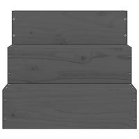 Huisdierentrap 40x37,5x35 cm massief grenenhout grijs - thumbnail