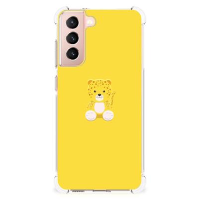 Samsung Galaxy S21 FE Stevig | Bumper Hoesje | Baby Leopard Samsung Galaxy S21 FE Stevig | Bumper Hoesje | Baby Leopard