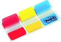 Post-it Index Strong, ft 25,4 x 38 mm, set van 3 kleuren (rood, geel en blauw), 22 tabs per kleur - thumbnail