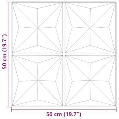 VidaXL 24 st wandpanelen origami 6 m² 50x50 cm xps groen