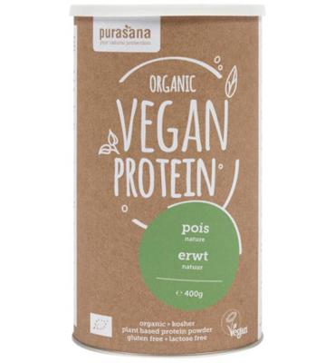 Purasana Proteine erwt vegan bio 400 Gram