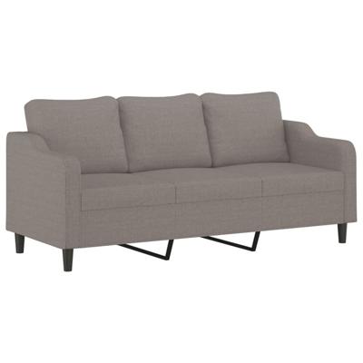2-delige Loungeset met kussens stof taupe