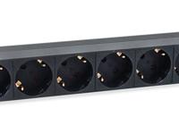 Equip 333286 energiedistributie 8 AC-uitgang(en) 1U Zwart - thumbnail