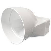 Verloopstuk - 120x60mm naar Ø100mm - asymmetrisch - thumbnail
