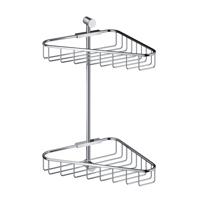 Hoekdraadkorf Hotbath Cobber Dubbel Wandmodel Chroom - thumbnail