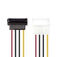 Interne Voedingskabel | Molex Male | SATA 15-Pins Female | Verguld | 0.15 m | Rond | PVC | Multicolour | Envelop - thumbnail