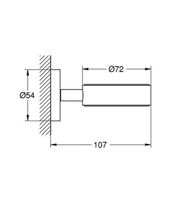 Grohe Essentials glas/zeephouder Chroom
