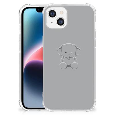 Apple iPhone 14 Plus Stevig | Bumper Hoesje | Grijs Baby Olifant Apple iPhone 14 Plus Stevig | Bumper Hoesje | Grijs Baby Olifant