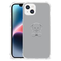 Apple iPhone 14 Plus Stevig | Bumper Hoesje | Grijs Baby Olifant - thumbnail