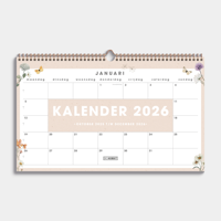 A3 Maandkalender 2026 Veldbloemen - thumbnail