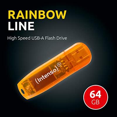USB stick INTENSO FAELAP0282 USB 2.0 64 GB Oranje 64 GB USB stick - thumbnail