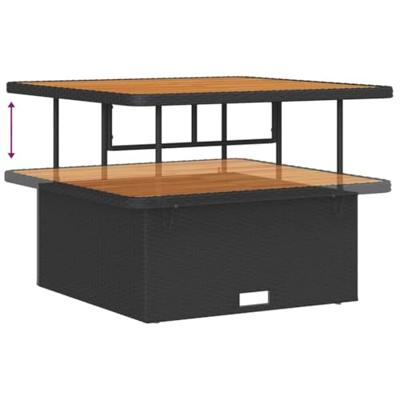 Tuinbankenset 13 pcs Zwart poly rattan