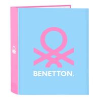 Ringmap Benetton Spring Roze Hemelsblauw A4 27 x 33 x 6 cm - thumbnail